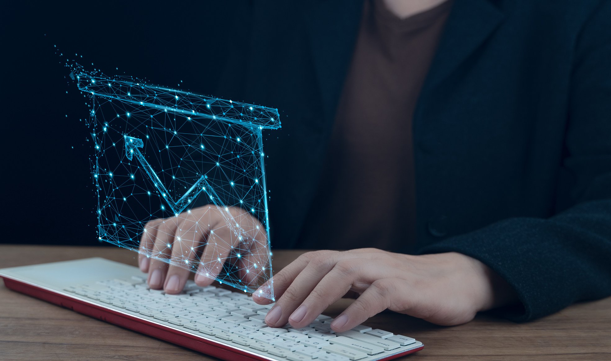 Business finance data analytics graph. Financial management technology. Dashboard data management on virtual screen. Analyst working System, make a report with KPI and metrics connected to database.